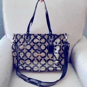 Coach Leather “C” Diaper Bag